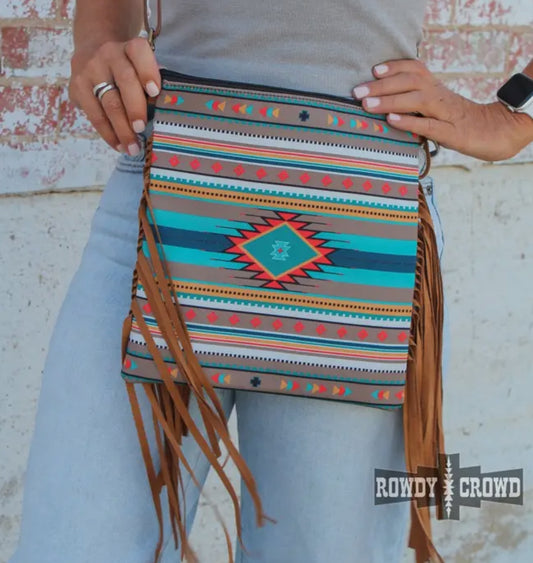 Medium Aztec Fringe Crossbody