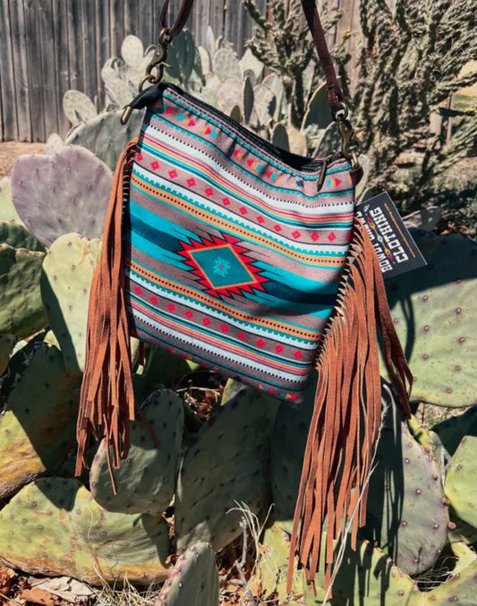 Medium Aztec Fringe Crossbody