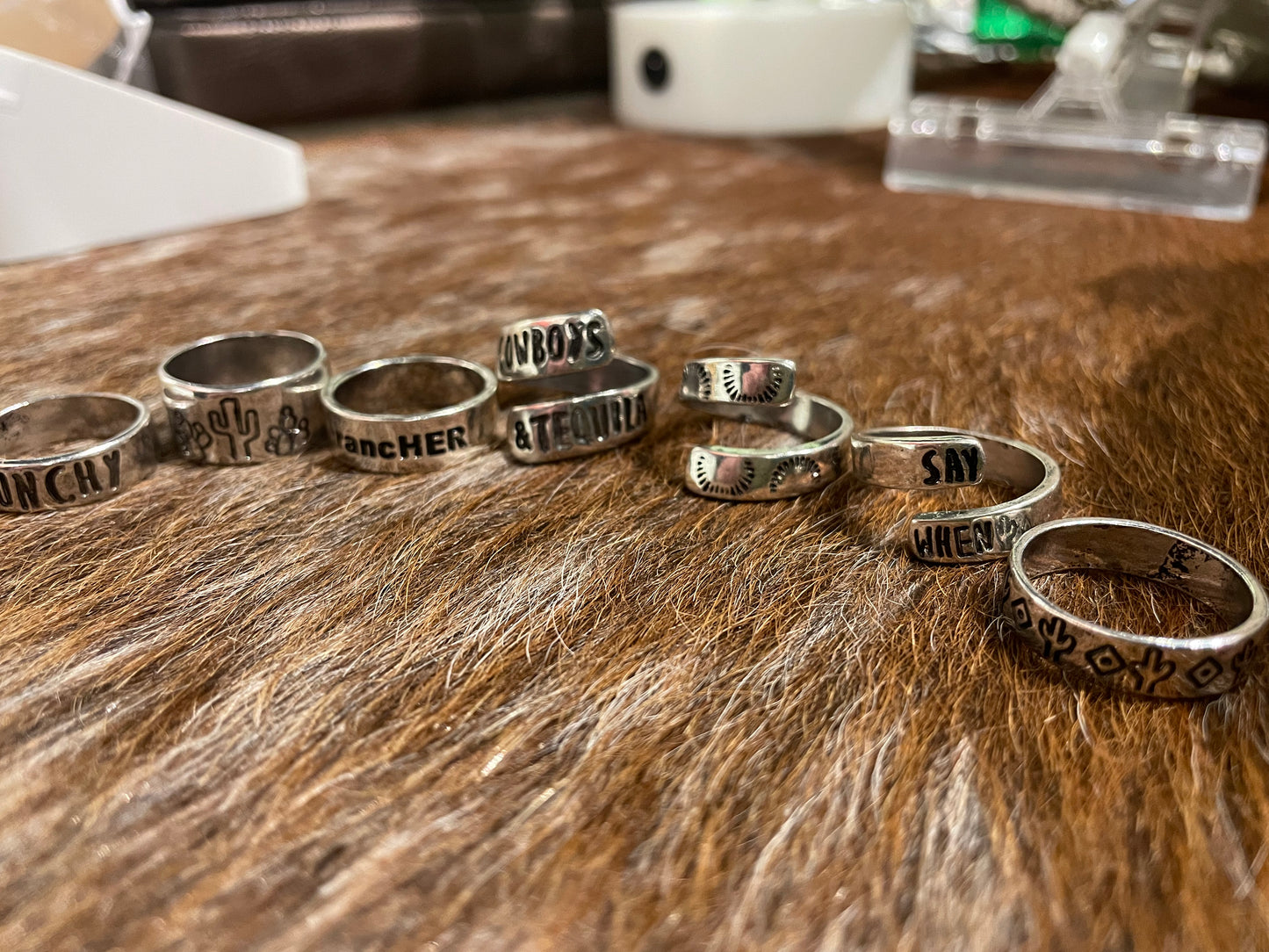 Stamped Metal Rings