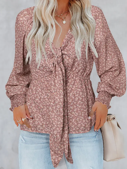 The BLOOM Front Tie Blouse