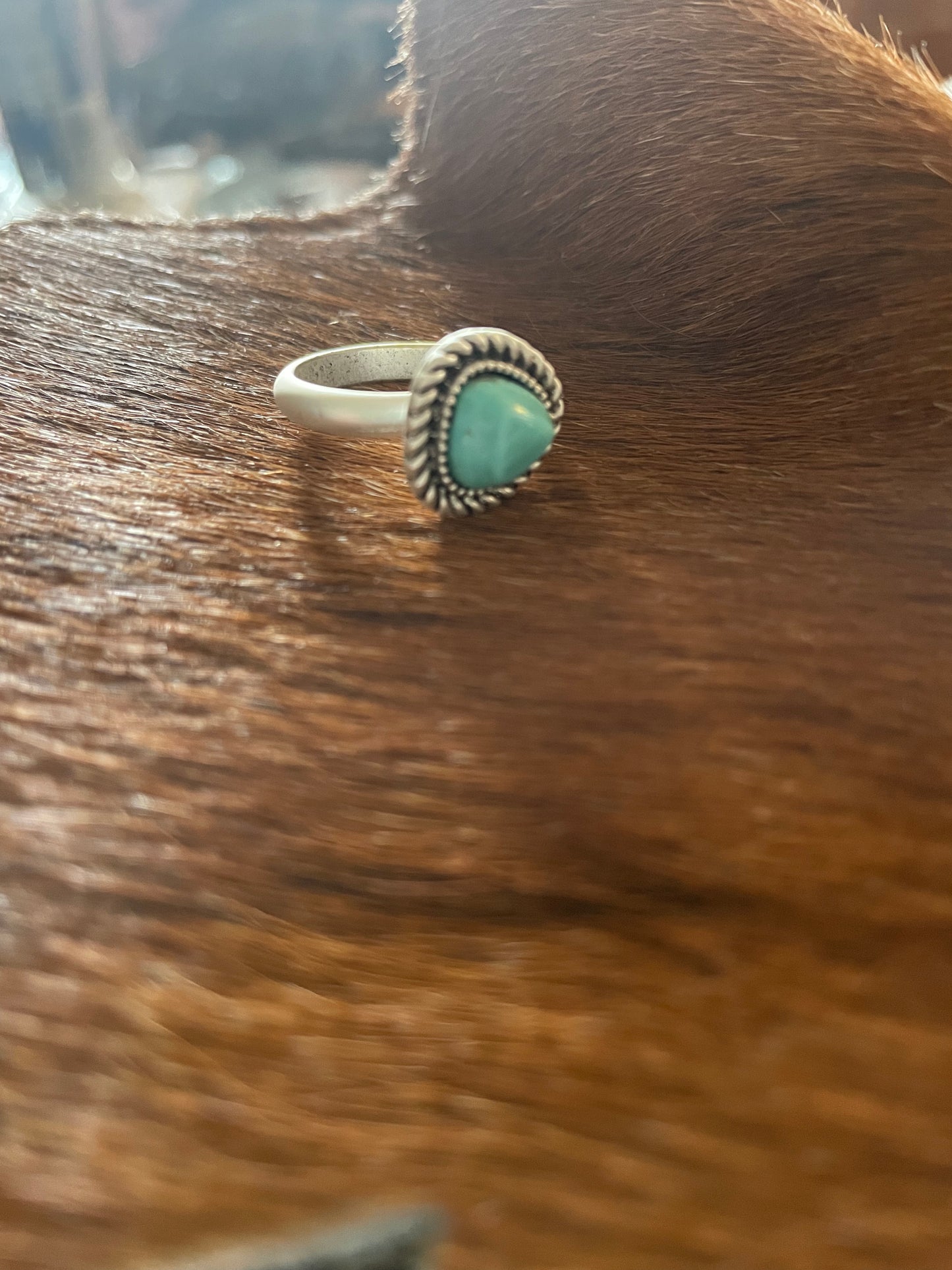 Turquoise Triangle Western Ring